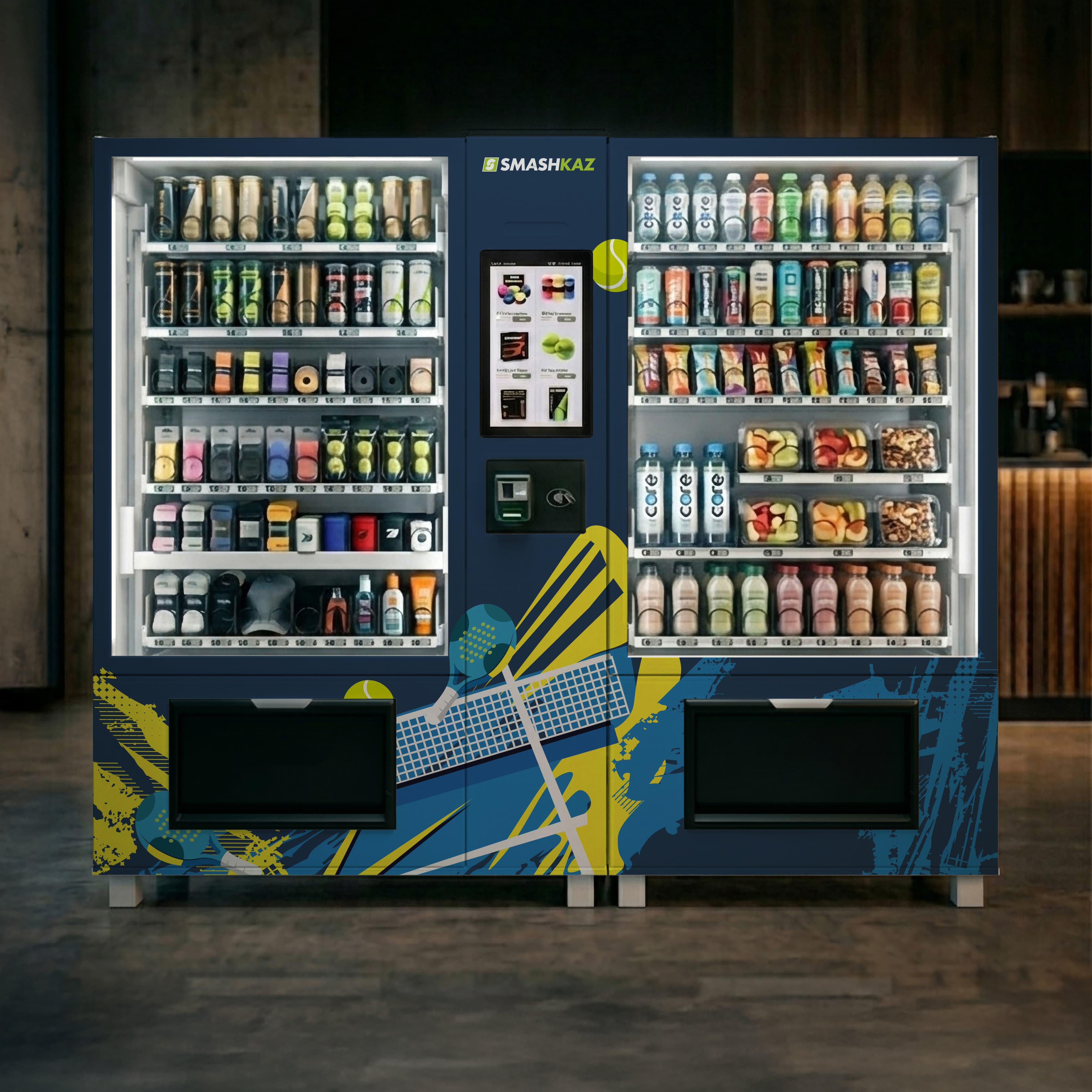 Machine de distribution SMASHKAZ vue en split-view